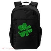 St. Patrick's Day Teacher Ms Mrs Personalized Name Green Glitter Backpack thumb 0