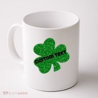 St. Patrick's Day Teacher Ms Mrs Personalized Name Green Glitter Coffee Mug thumb 0