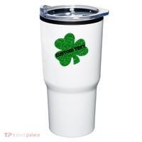 St. Patrick's Day Teacher Ms Mrs Personalized Name Green Glitter Tumbler thumb 0