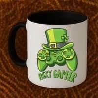  St Patricks Day Lucky Gamer Coffee Mug thumb 2
