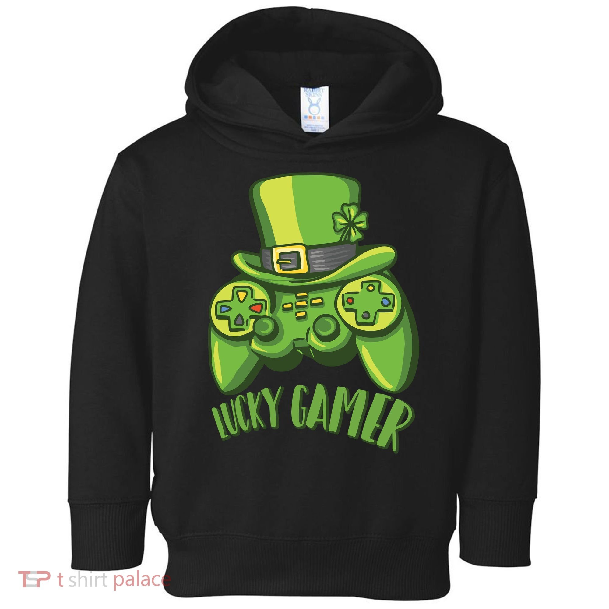  St Patricks Day Lucky Gamer Toddler Hoodie