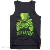  St Patricks Day Lucky Gamer Tank Top thumb 0