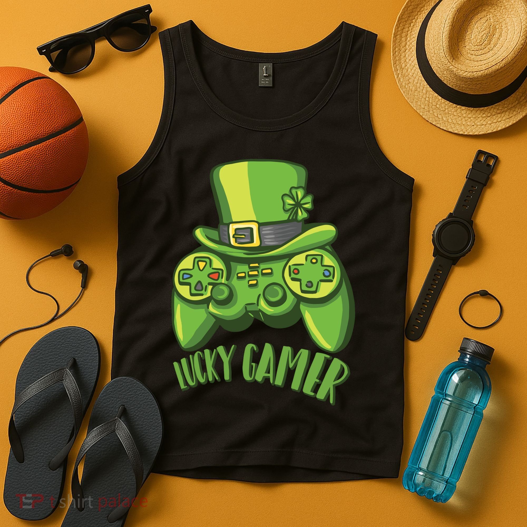  St Patricks Day Lucky Gamer Tank Top