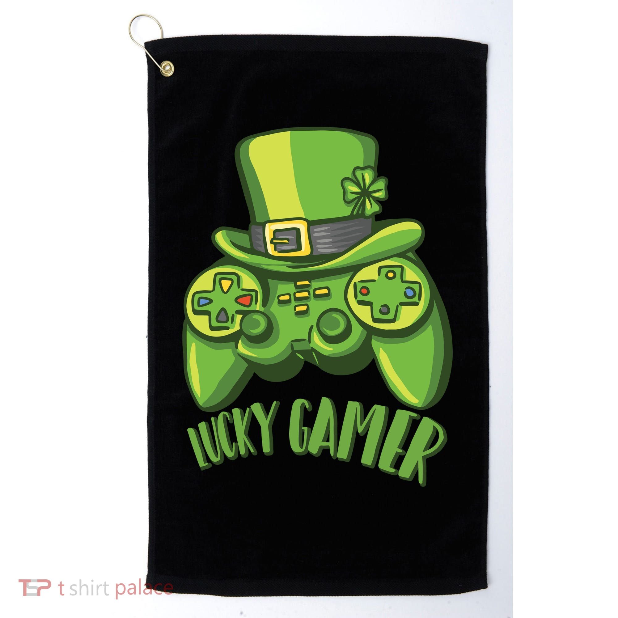  St Patricks Day Lucky Gamer Golf Towel