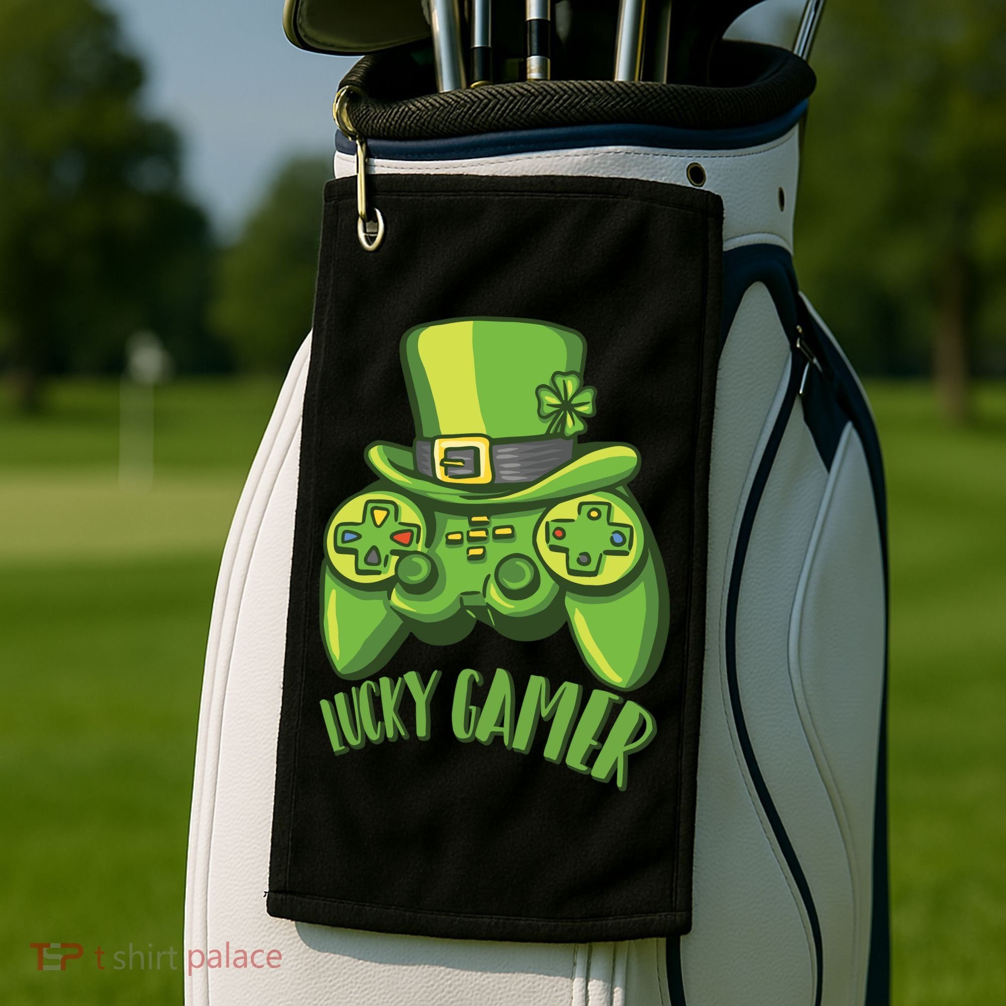  St Patricks Day Lucky Gamer Golf Towel