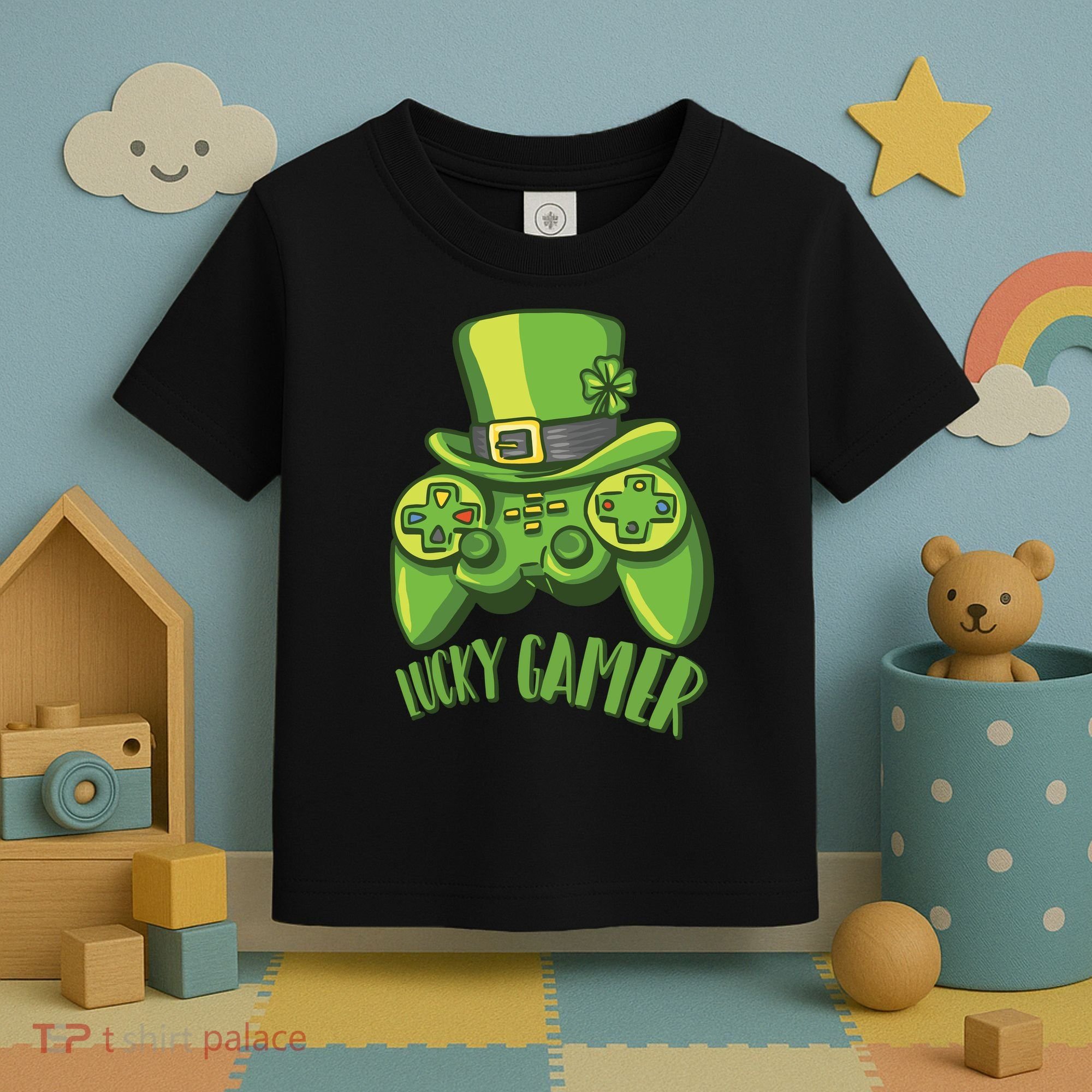  St Patricks Day Lucky Gamer Toddler T-Shirt