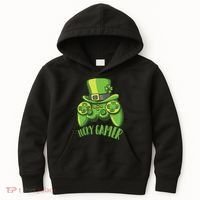  St Patricks Day Lucky Gamer Kids Hoodie thumb 0