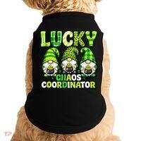 St Patrick's Day Lucky Chaos Coordonator Shamrock Irish Gnomes Doggie Tank thumb 0