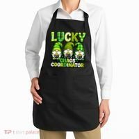 St Patrick's Day Lucky Chaos Coordonator Shamrock Irish Gnomes Apron thumb 2
