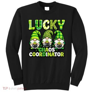 St Patrick's Day Lucky Chaos Coordonator Shamrock Irish Gnomes Sweatshirt