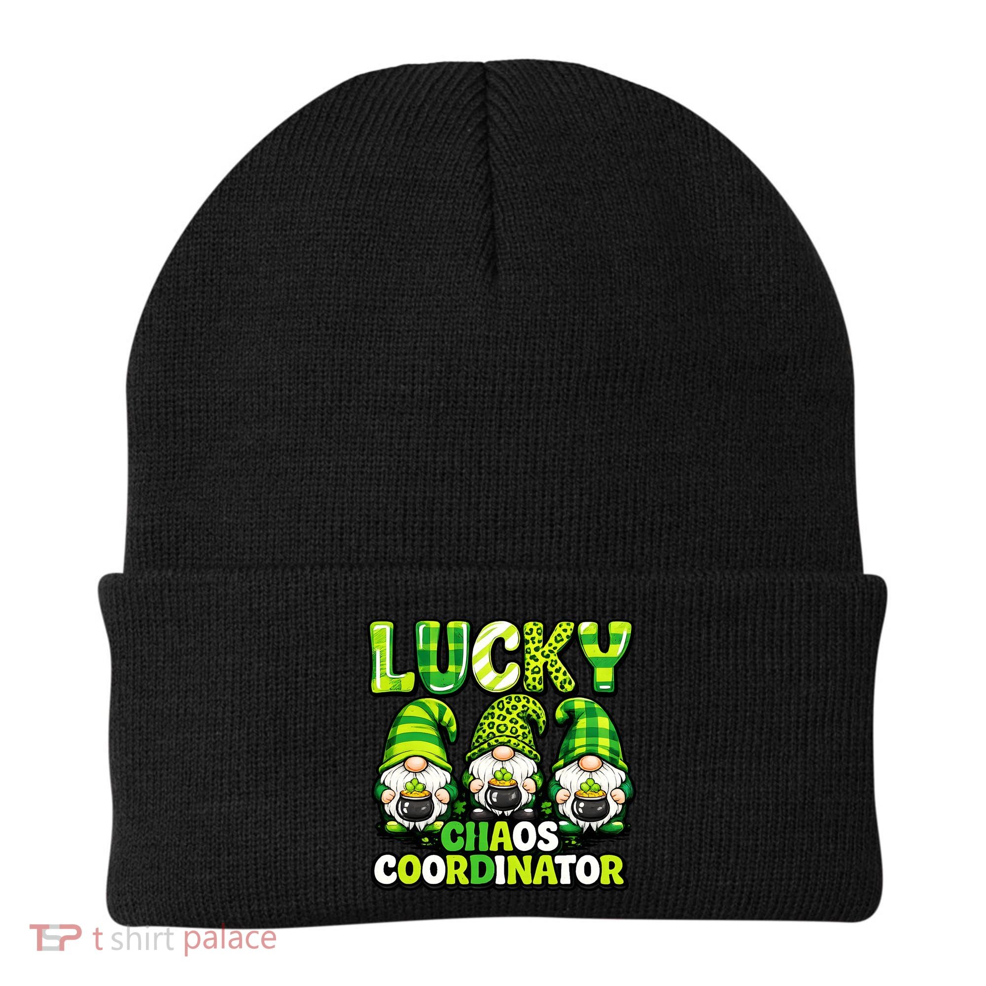 St Patrick's Day Lucky Chaos Coordonator Shamrock Irish Gnomes Beanie