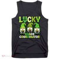 St Patrick's Day Lucky Chaos Coordonator Shamrock Irish Gnomes Tank Top thumb 0