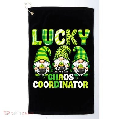St Patrick's Day Lucky Chaos Coordonator Shamrock Irish Gnomes Golf Towel