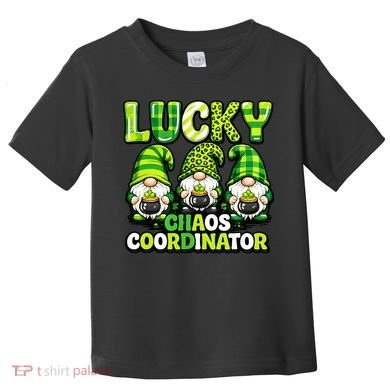 St Patrick's Day Lucky Chaos Coordonator Shamrock Irish Gnomes Toddler T-Shirt