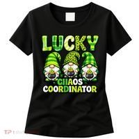St Patrick's Day Lucky Chaos Coordonator Shamrock Irish Gnomes Women's T-Shirt thumb 0