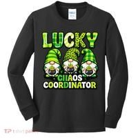 St Patrick's Day Lucky Chaos Coordonator Shamrock Irish Gnomes Kids Long Sleeve Shirt thumb 0