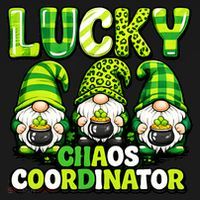 St Patrick's Day Lucky Chaos Coordonator Shamrock Irish Gnomes Kids Long Sleeve Shirt thumb 2