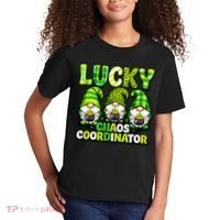 St Patrick's Day Lucky Chaos Coordonator Shamrock Irish Gnomes Kids T-Shirt thumb 2