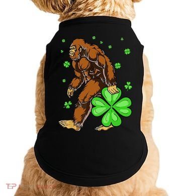 St Patrick's Day Bigfoot Irish Sasqautch Saint Padd Doggie Tank