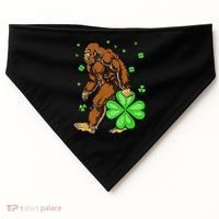St Patrick's Day Bigfoot Irish Sasqautch Saint Padd USA-Made Doggie Bandana thumb 0