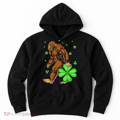 St Patrick's Day Bigfoot Irish Sasqautch Saint Padd Hoodie