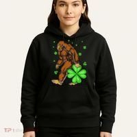St Patrick's Day Bigfoot Irish Sasqautch Saint Padd Hoodie thumb 5