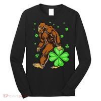St Patrick's Day Bigfoot Irish Sasqautch Saint Padd Long Sleeve Shirt thumb 0