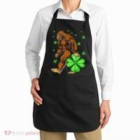 St Patrick's Day Bigfoot Irish Sasqautch Saint Padd Apron thumb 2