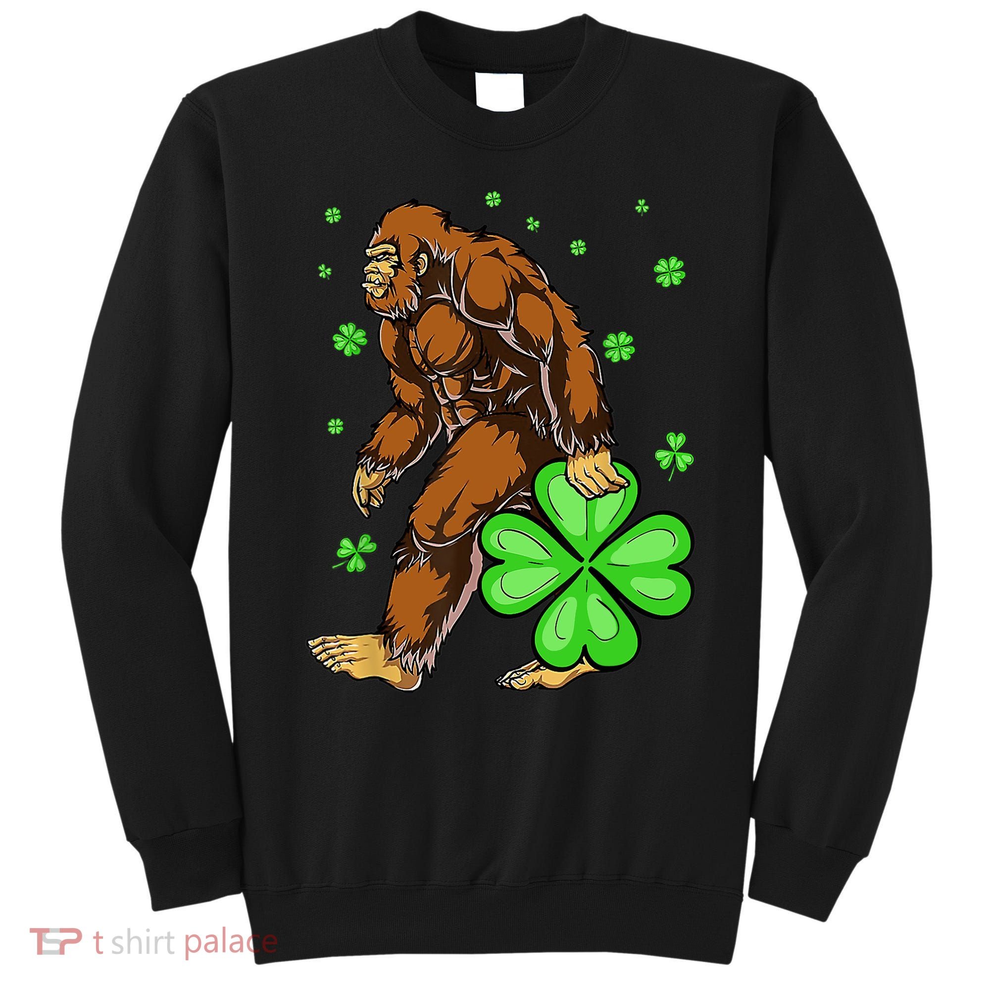 St Patrick's Day Bigfoot Irish Sasqautch Saint Padd Sweatshirt