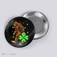 St Patrick's Day Bigfoot Irish Sasqautch Saint Padd Button thumb 0