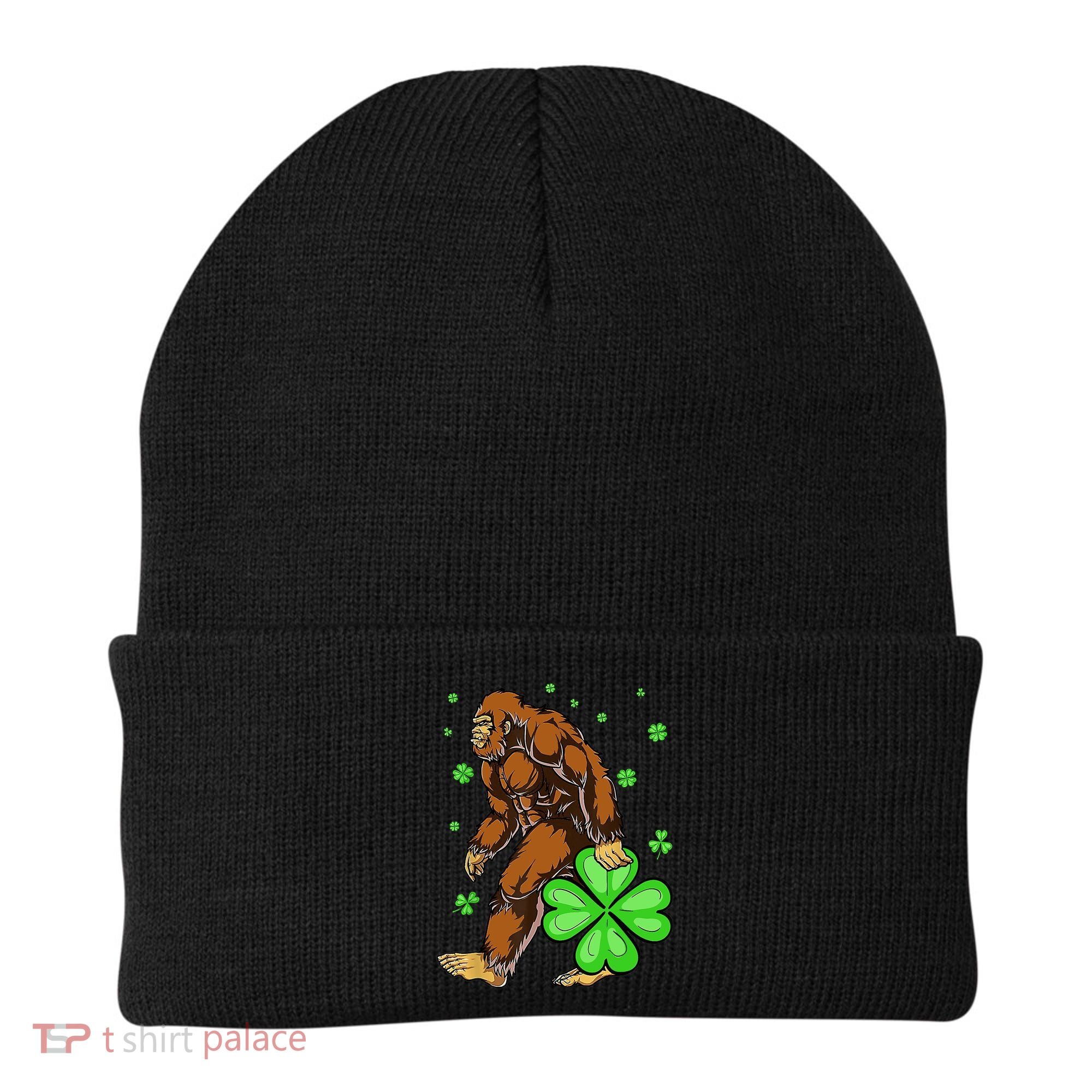 St Patrick's Day Bigfoot Irish Sasqautch Saint Padd Beanie