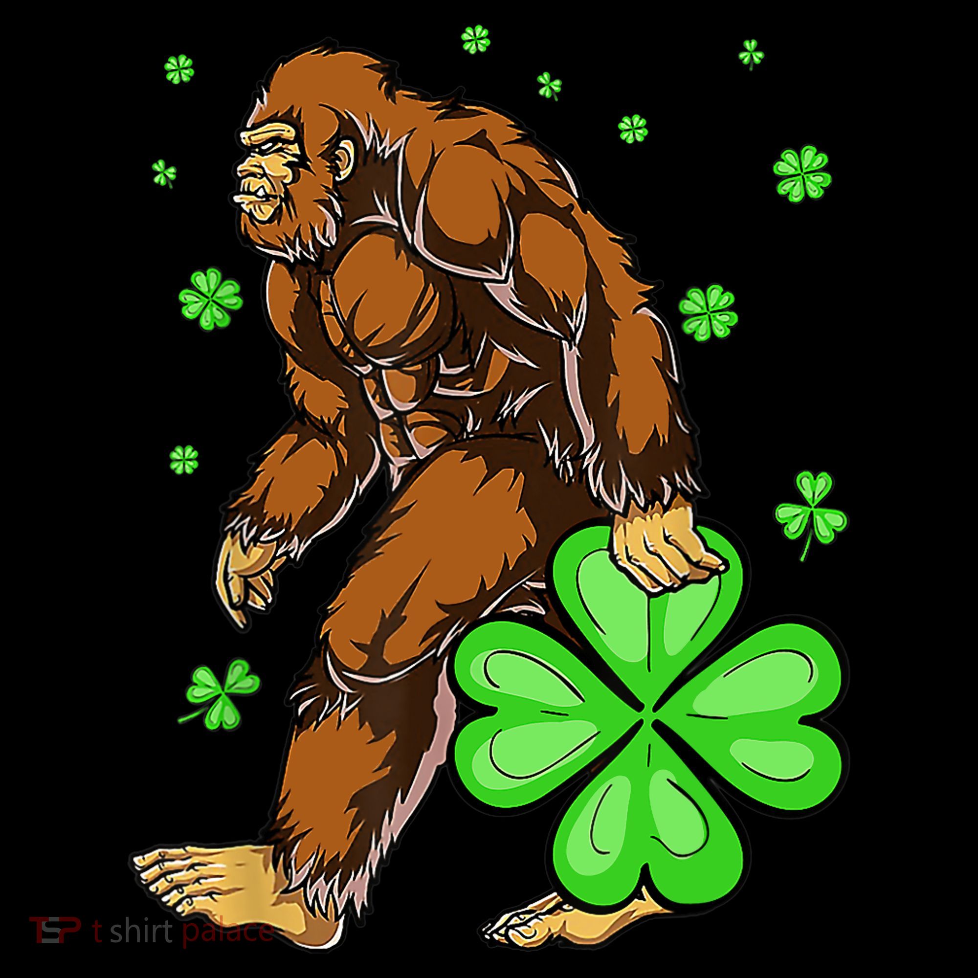 St Patrick's Day Bigfoot Irish Sasqautch Saint Padd Mousepad