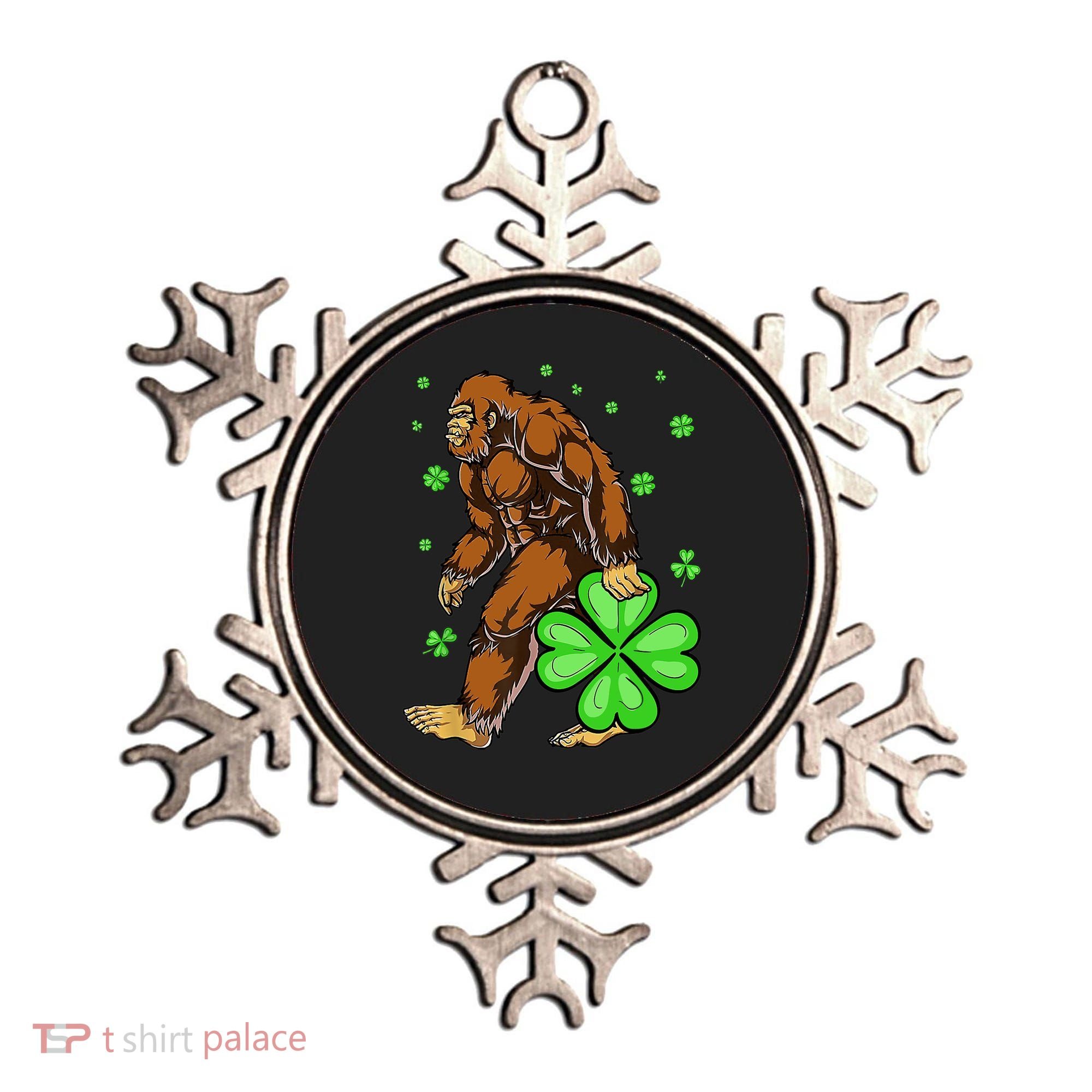 St Patrick's Day Bigfoot Irish Sasqautch Saint Padd Ornament