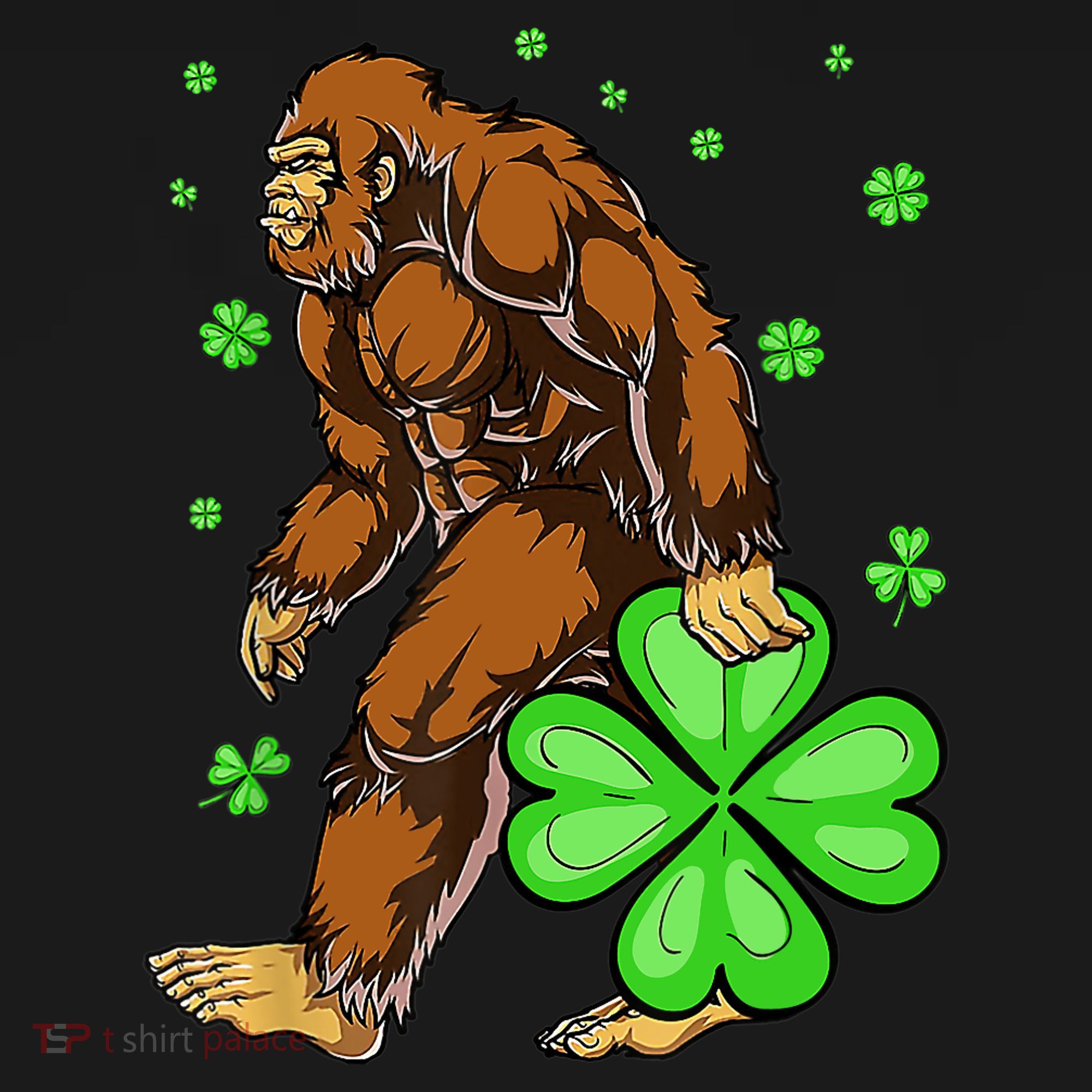 St Patrick's Day Bigfoot Irish Sasqautch Saint Padd Ornament
