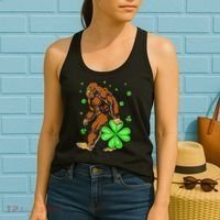 St Patrick's Day Bigfoot Irish Sasqautch Saint Padd Women's Tank Top thumb 2