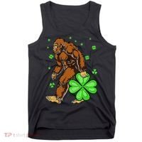 St Patrick's Day Bigfoot Irish Sasqautch Saint Padd Tank Top thumb 0