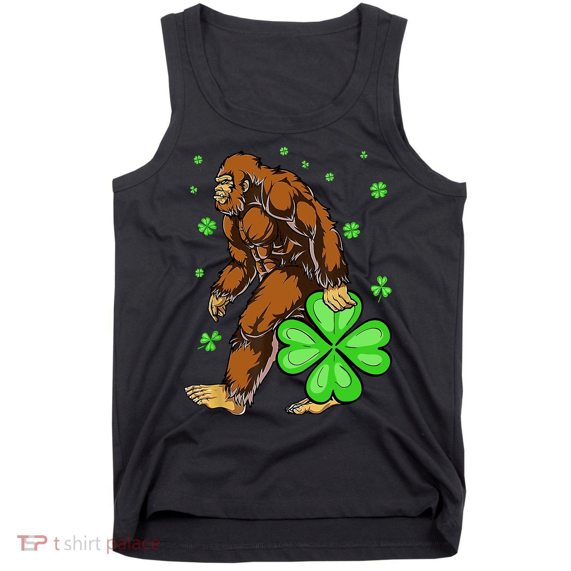 St Patrick's Day Bigfoot Irish Sasqautch Saint Padd Tank Top