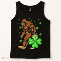 St Patrick's Day Bigfoot Irish Sasqautch Saint Padd Tank Top thumb 2