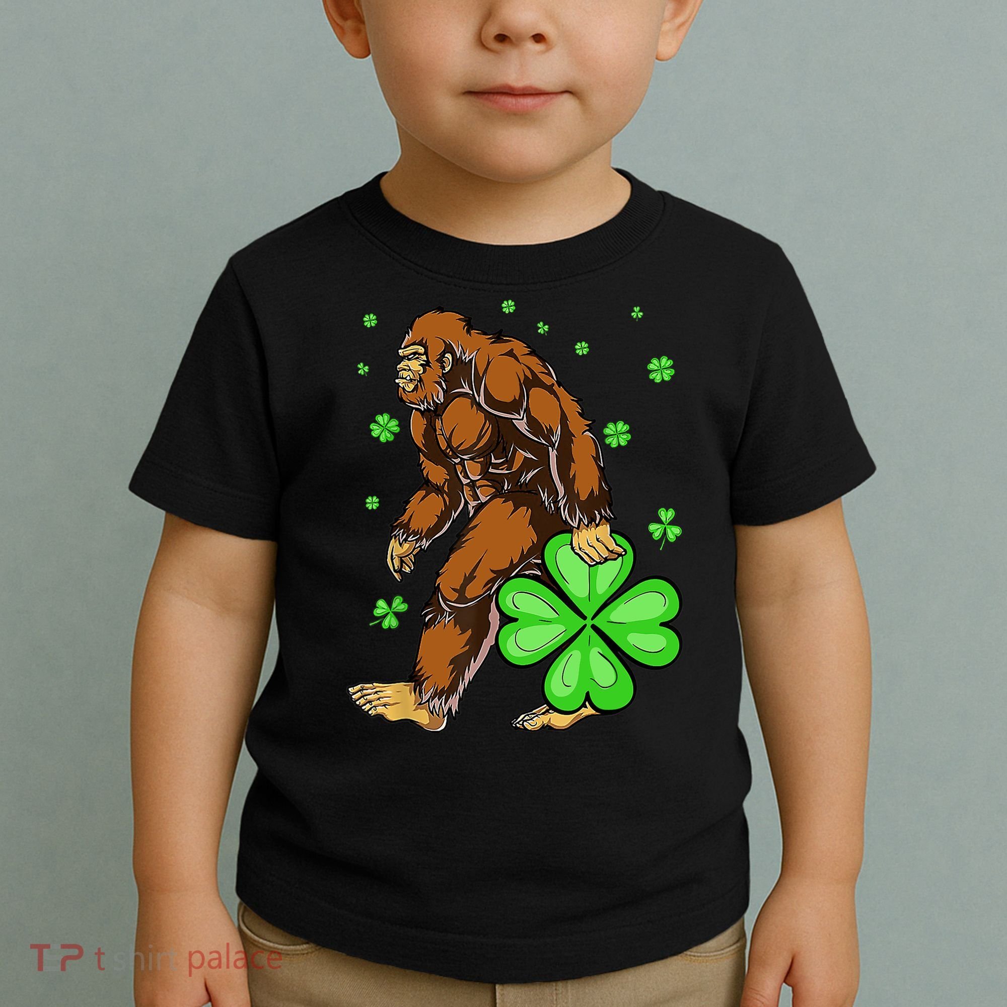 St Patrick's Day Bigfoot Irish Sasqautch Saint Padd Toddler T-Shirt