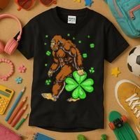 St Patrick's Day Bigfoot Irish Sasqautch Saint Padd Kids T-Shirt thumb 3