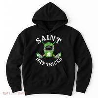 St Patricks Day Saint Hat Tricks Hockey Shamrock Kids Boys Hoodie thumb 0