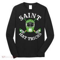 St Patricks Day Saint Hat Tricks Hockey Shamrock Kids Boys Long Sleeve Shirt thumb 0