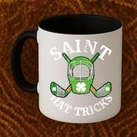 St Patricks Day Saint Hat Tricks Hockey Shamrock Kids Boys Coffee Mug thumb 2