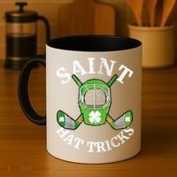 St Patricks Day Saint Hat Tricks Hockey Shamrock Kids Boys Coffee Mug thumb 4