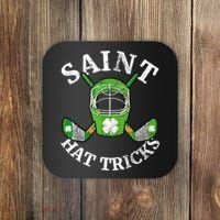 St Patricks Day Saint Hat Tricks Hockey Shamrock Kids Boys Coaster thumb 0