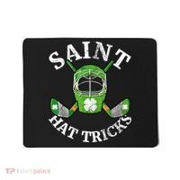 St Patricks Day Saint Hat Tricks Hockey Shamrock Kids Boys Mousepad thumb 0
