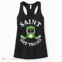 St Patricks Day Saint Hat Tricks Hockey Shamrock Kids Boys Women's Tank Top thumb 0