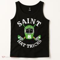 St Patricks Day Saint Hat Tricks Hockey Shamrock Kids Boys Tank Top thumb 2