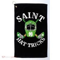St Patricks Day Saint Hat Tricks Hockey Shamrock Kids Boys Golf Towel thumb 0