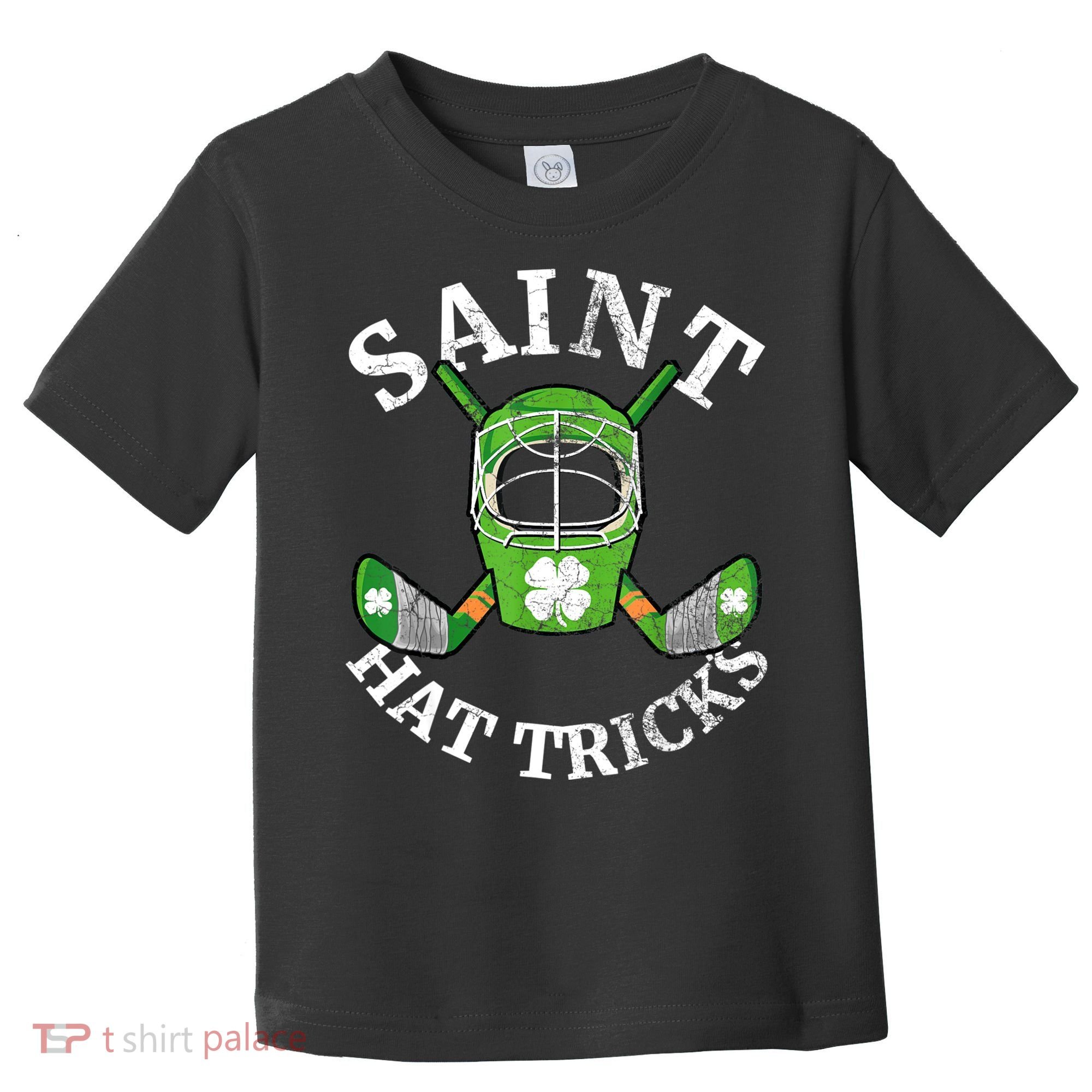 St Patricks Day Saint Hat Tricks Hockey Shamrock Kids Boys Toddler T-Shirt
